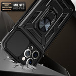 Camera Slide Shockproof Phone Case Anti-drop Back Cover with Kickstand for iPhone 13 Pro Max 6.7 inch