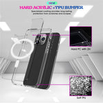 Plastic and Soft TPU Magnetic Case Support Wireless Charging Shockproof Shell for iPhone 13 Pro Max 6.7 inch