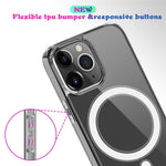 Plastic and Soft TPU Magnetic Case Support Wireless Charging Shockproof Shell for iPhone 13 Pro Max 6.7 inch