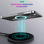 Plastic and Soft TPU Magnetic Cover Simple Crystal Clear Shockproof Shell for iPhone 13 Pro