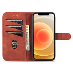 AZNS Velbeskyttet Wallet Stand Design Lædertelefoncover til iPhone 13 mini 5.4 tommer