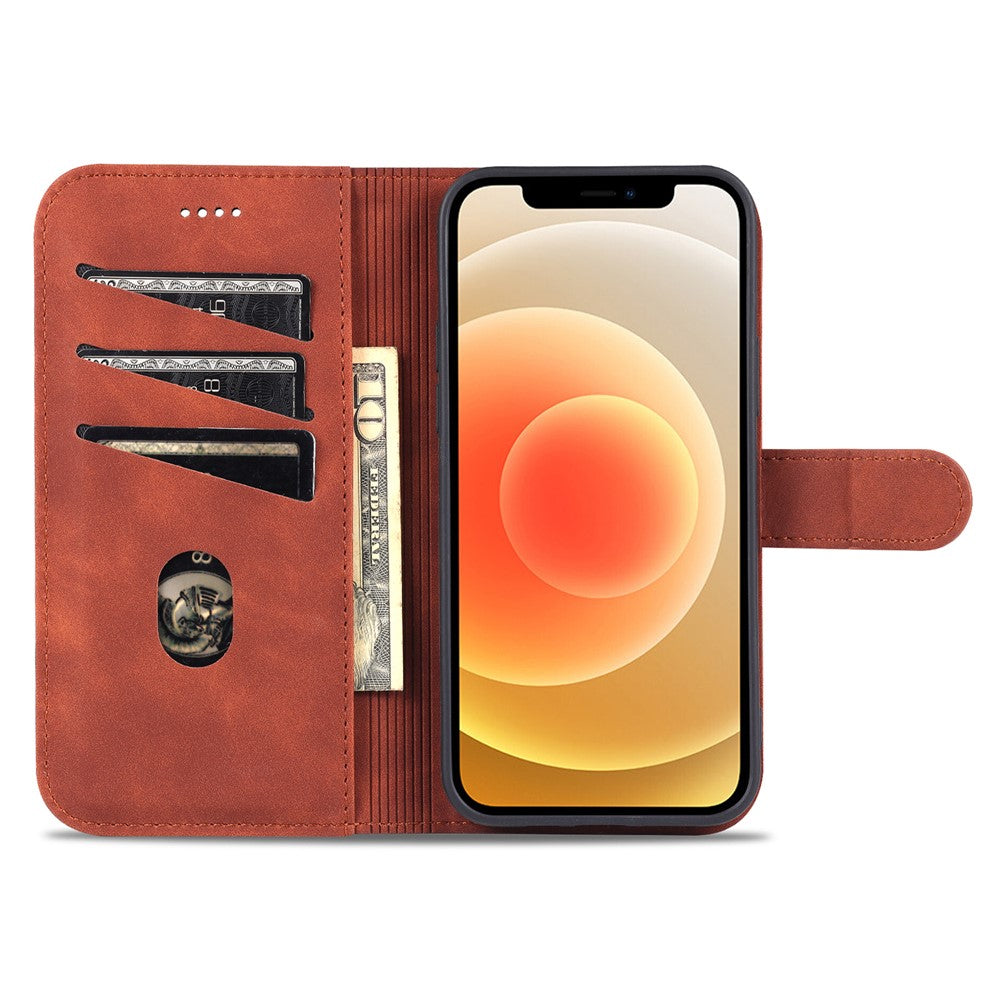 AZNS Velbeskyttet Wallet Stand Design Lædertelefoncover til iPhone 13 mini 5.4 tommer