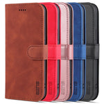 AZNS Velbeskyttet Wallet Stand Design Lædertelefoncover til iPhone 13 mini 5.4 tommer