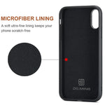 DG.MING M2-serie magnetisk stødsikkert tegnebogsdesign læderbelagt hybridcover med støttefod til iPhone XS Max 6,5 tommer