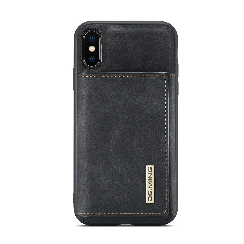 DG.MING M1 Series Phone Case PU + TPU + PC Back Cover with Magnetic Tri-Fold Wallet Kickstand for iPhone XS Max 6.5 inch