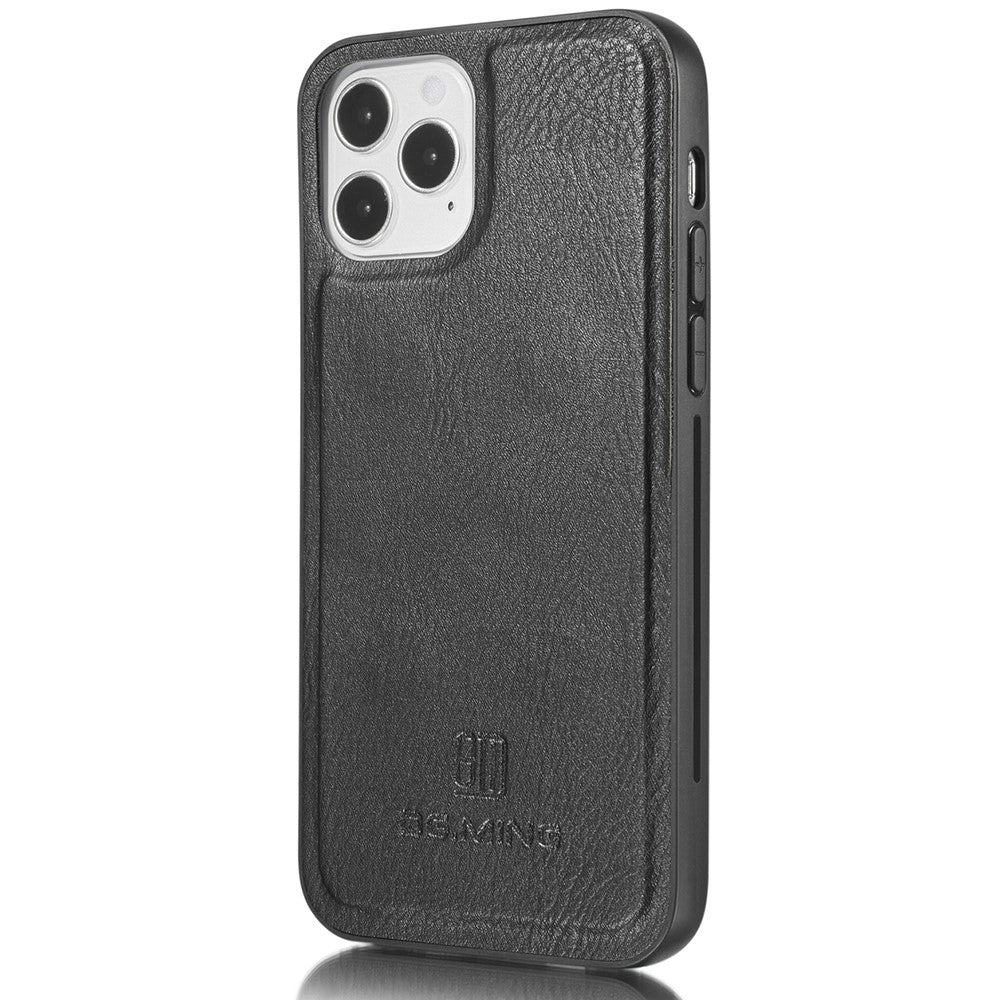 DG.MING For iPhone 13 Pro 6.1 inch Drop-resistant Anti-scratch Split Leather Wallet Detachable 2-in-1 Phone Shell