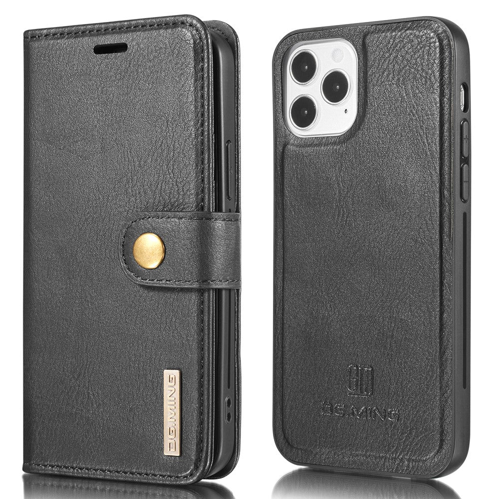 DG.MING Reptåligt plånboksfodral i splitterläder med avtagbart 2-i-1-fodral för iPhone 13 mini 5,4 tum