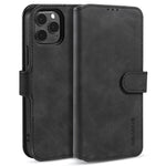 DG.MING Retro Style Leather Folio Flip Phone Cover with Wallet Stand Design for iPhone 13 mini 5.4 inch