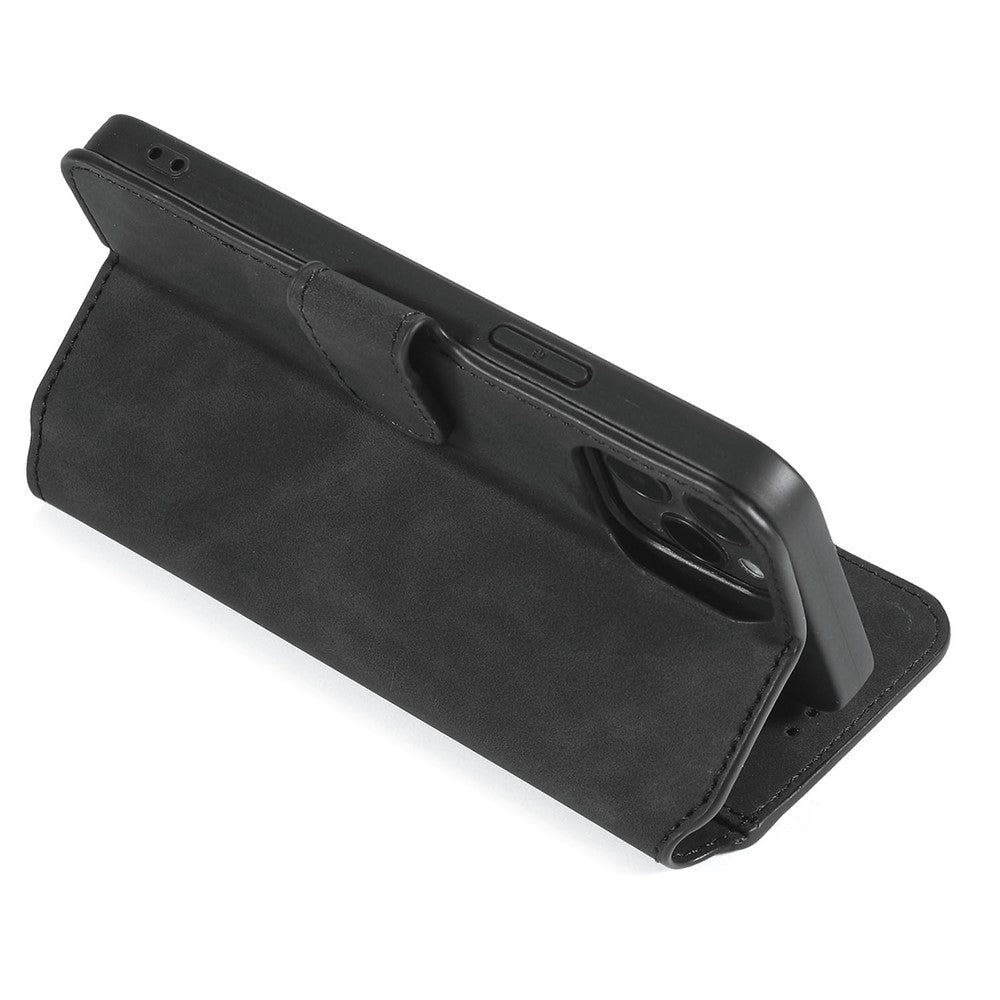 DG.MING Wallet Stand Design Retro Style Full Protection Leather Cover with Strap for iPhone 13 Pro 6.1 inch