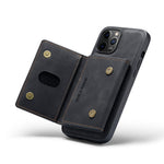 DG.MING M2 Series Magnetic Detachable 2-in-1Tri-Fold Wallet Wireless Charging Hybrid Kickstand Case for iPhone 13 Pro 6.1 inch