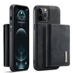 DG.MING M1 Series Telefoncover PU + TPU + PC Bagcover med Magnetisk Tredobbelt Pung Kickstand til iPhone 13 mini 5.4 tommer