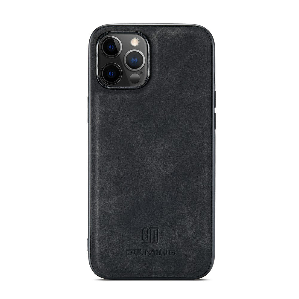 DG.MING M1 Series Telefoncover PU + TPU + PC Bagcover med Magnetisk Tredobbelt Pung Kickstand til iPhone 13 mini 5.4 tommer