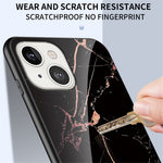 Marble Design Tempered Glass Anti-Scratch Shockproof Cover for iPhone 13 mini 5.4 inch