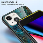 Marble Design Tempered Glass Anti-Scratch Shockproof Cover for iPhone 13 mini 5.4 inch