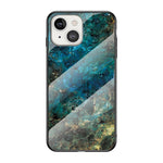 Marble Design Tempered Glass Anti-Scratch Shockproof Cover for iPhone 13 mini 5.4 inch