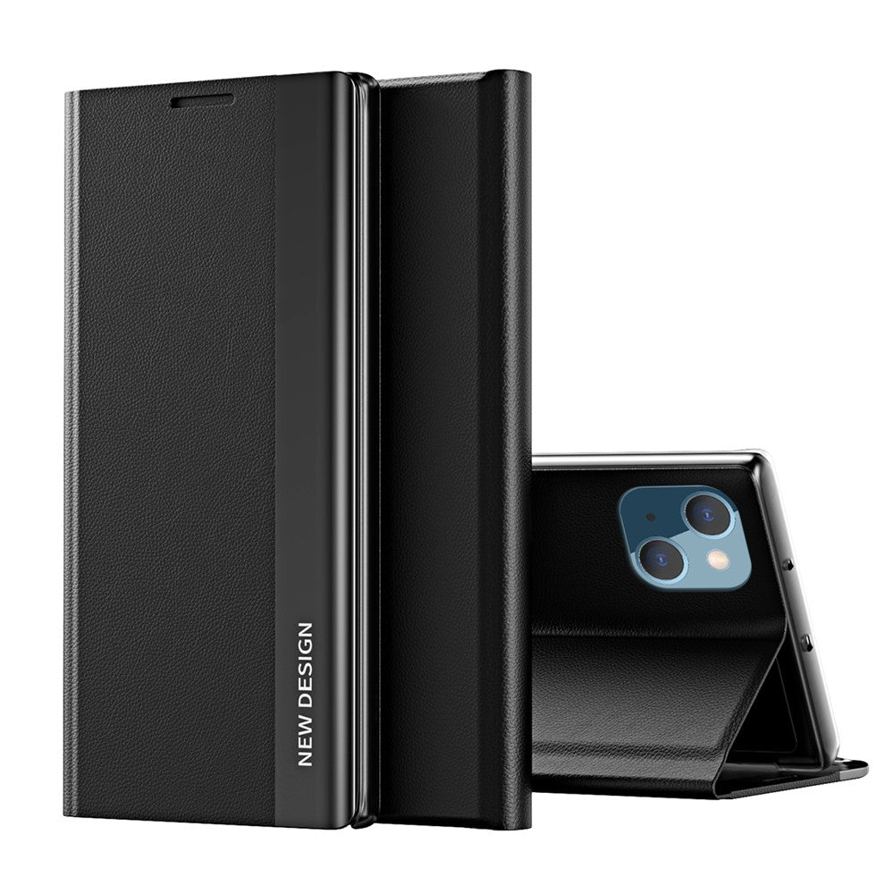 Strong Magnet Leather with PC Inner Folio Flip Plated Stand Case for iPhone 13 mini 5.4 inch