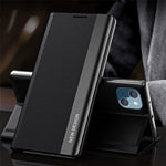 Strong Magnet Leather with PC Inner Folio Flip Plated Stand Case for iPhone 13 mini 5.4 inch