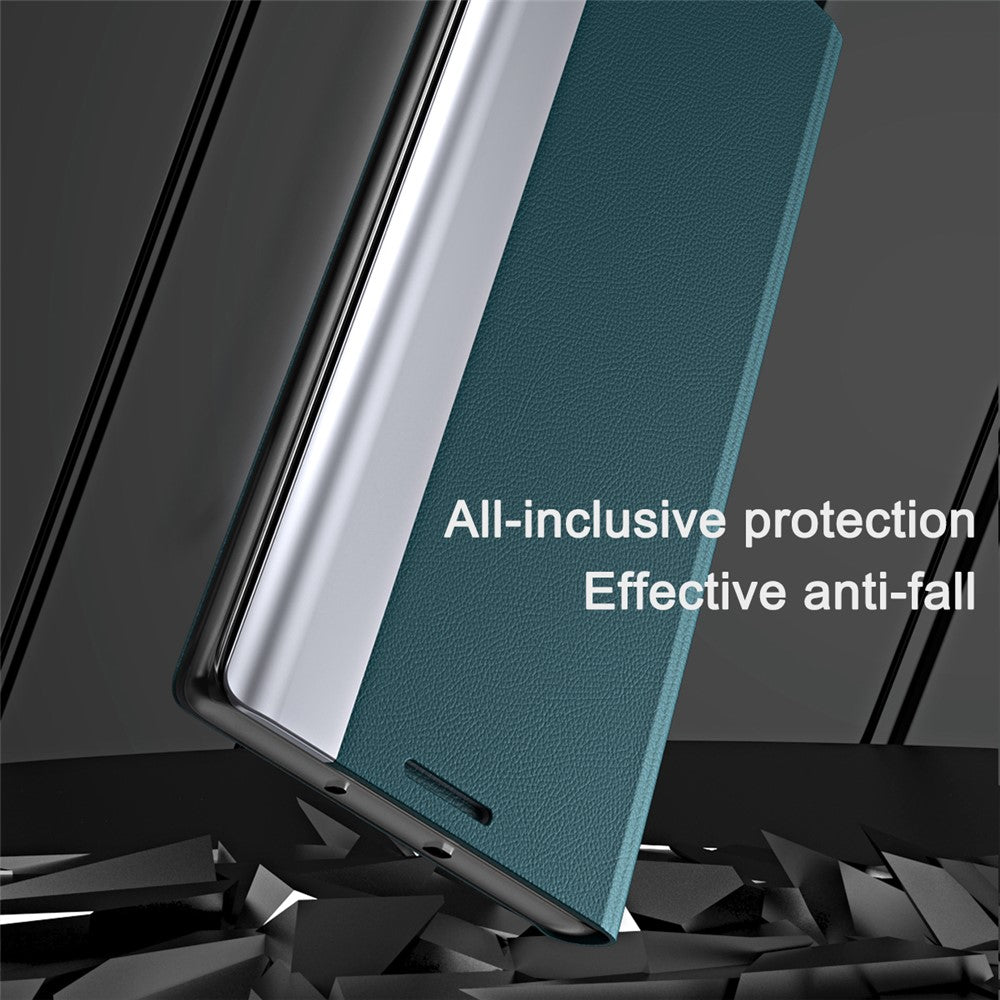 Strong Magnet Leather with PC Inner Folio Flip Plated Stand Case for iPhone 13 mini 5.4 inch