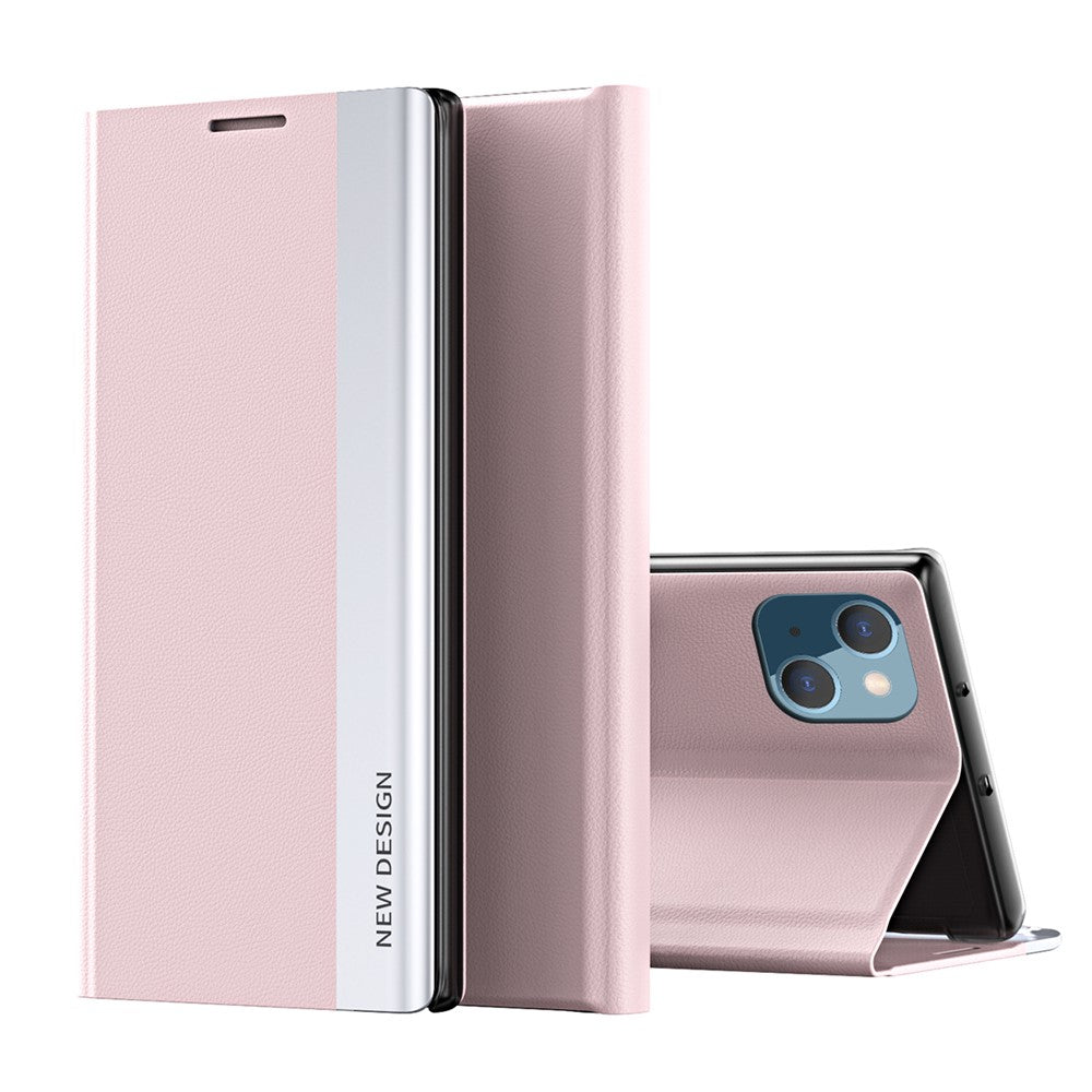 Strong Magnet Leather with PC Inner Folio Flip Plated Stand Case for iPhone 13 mini 5.4 inch