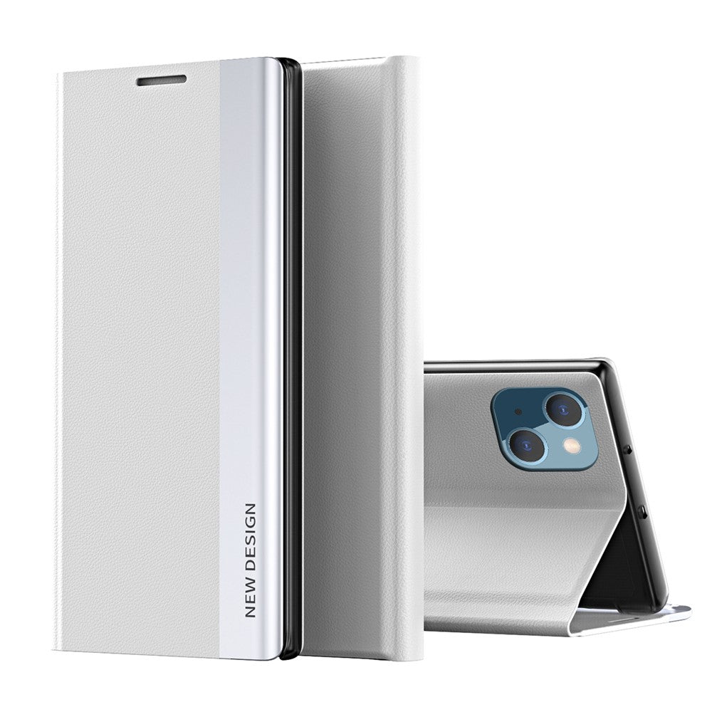 Strong Magnet Leather with PC Inner Folio Flip Plated Stand Case for iPhone 13 mini 5.4 inch