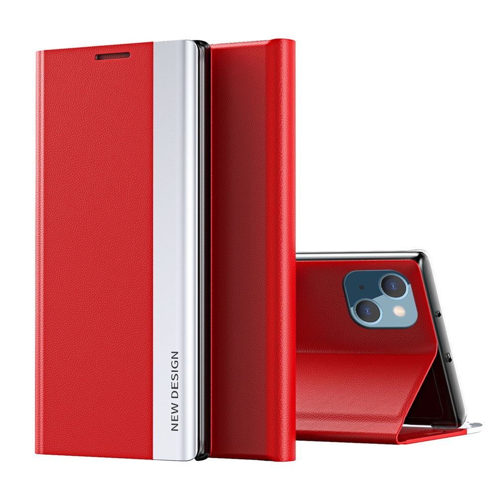 Strong Magnet Leather with PC Inner Folio Flip Plated Stand Case for iPhone 13 mini 5.4 inch