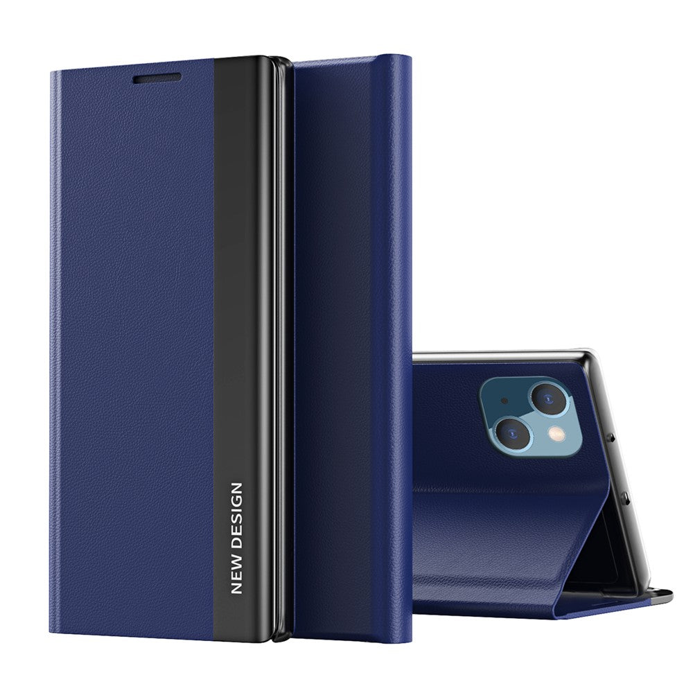 Strong Magnet Leather with PC Inner Folio Flip Plated Stand Case for iPhone 13 mini 5.4 inch