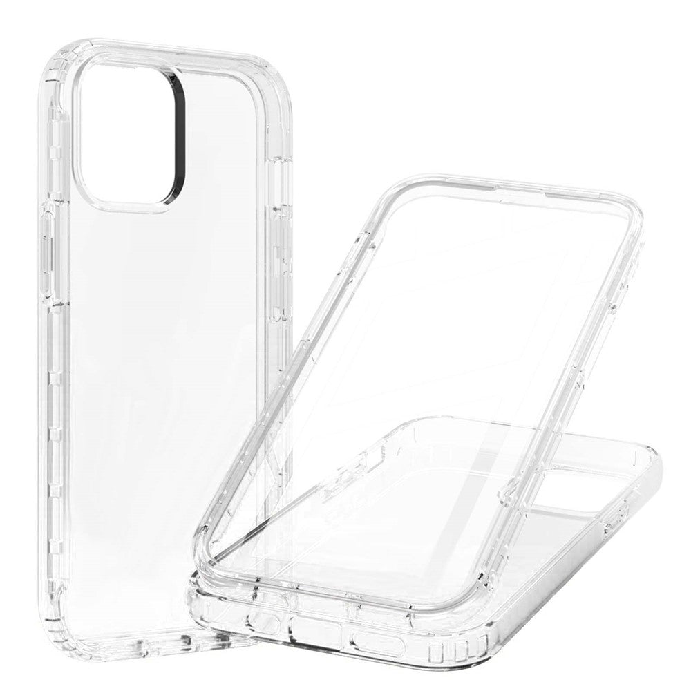 TPU + PC Combo Transparent LA1-serie Gradient 3-i-1 hybridcover med indbygget PET-skærmbeskytter til iPhone 13 Pro 6.1 tommer