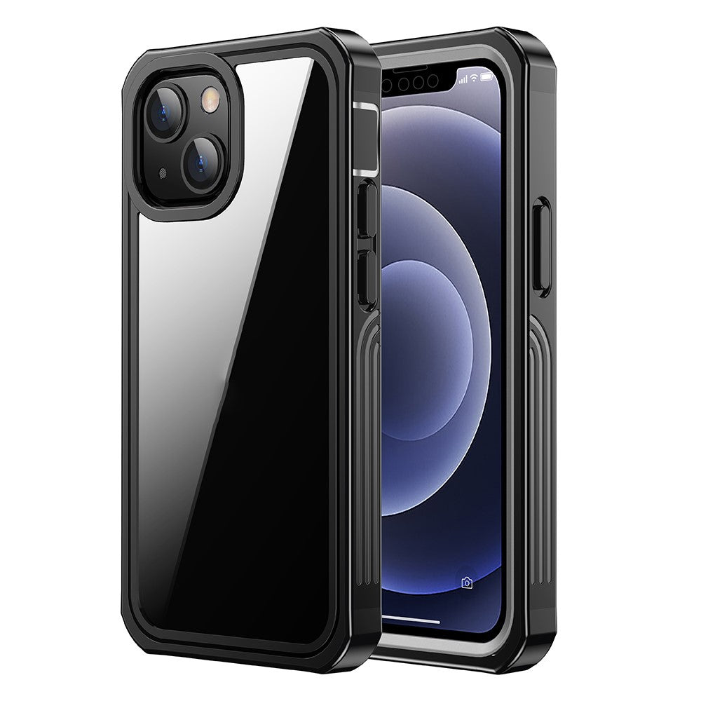 Full-Body Protection Heavy Duty Clear PC Back Cover Built-in PET Screen Protector for iPhone 13 mini 5.4 inch