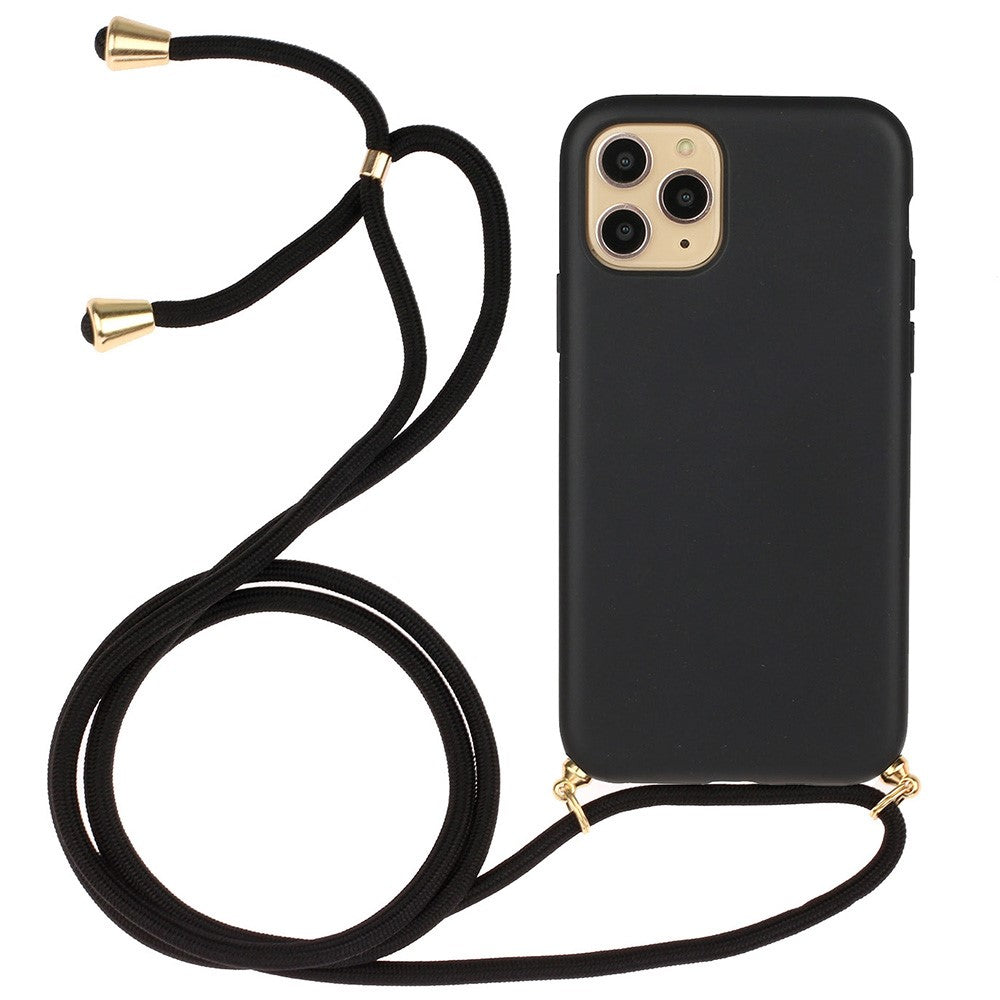 iPhone 13 Pro Max 6,7 tums bakskal med vetestrå + stötsäkert TPU-fodral med justerbart snöre
