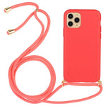 Eco Friendly Phone Case for iPhone 13 6.1 inch, Soft TPU + Wheat Straw Cover with Multi-function Strap