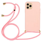 Eco Friendly Phone Case for iPhone 13 6.1 inch, Soft TPU + Wheat Straw Cover with Multi-function Strap
