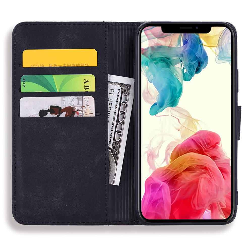 Imprint Flower Design PU Leather Flip Wallet Bookstyle Magnetic Stand Protection Cover for iPhone 13 Pro Max 6.7 inch