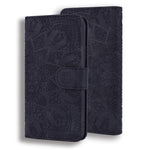 Imprint Flower Design PU Leather Flip Wallet Bookstyle Magnetic Stand Protection Cover for iPhone 13 Pro Max 6.7 inch