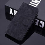 Imprint Flower Design PU Leather Flip Wallet Bookstyle Magnetic Stand Protection Cover for iPhone 13 Pro Max 6.7 inch