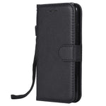 For iPhone 7 4.7 inch / 8 4.7 inch / SE (2020) / SE (2022) Case Solid Color Leather Mobile Cover Wallet Stand with Strap