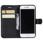 For iPhone 7 4.7 inch / 8 4.7 inch / SE (2020) / SE (2022) Case Solid Color Leather Mobile Cover Wallet Stand with Strap
