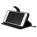 For iPhone 7 4.7 inch / 8 4.7 inch / SE (2020) / SE (2022) Case Solid Color Leather Mobile Cover Wallet Stand with Strap