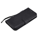 For iPhone 7 4.7 inch / 8 4.7 inch / SE (2020) / SE (2022) Case Solid Color Leather Mobile Cover Wallet Stand with Strap