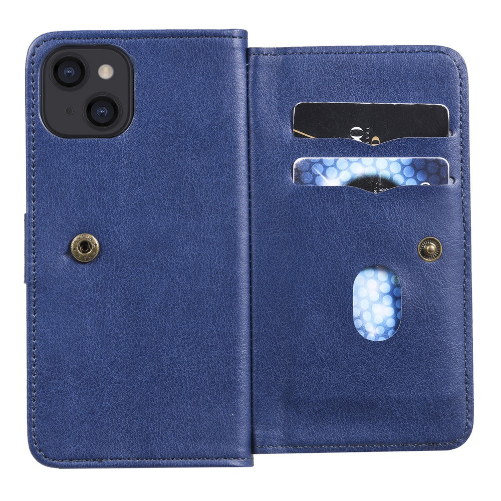 For iPhone 13 Leather Case with 10 Card Holder Phone Cover Stand