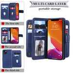 For iPhone 13 Leather Case with 10 Card Holder Phone Cover Stand