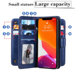For iPhone 13 Leather Case with 10 Card Holder Phone Cover Stand