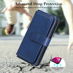 For iPhone 13 Leather Case with 10 Card Holder Phone Cover Stand