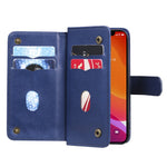 For iPhone 13 Leather Case with 10 Card Holder Phone Cover Stand