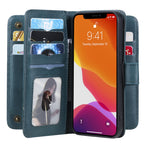 For iPhone 13 Leather Case with 10 Card Holder Phone Cover Stand