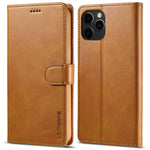 LC.IMEEKE Shockproof PU Leather Phone Shell with Stand Wallet Design for iPhone 13 Pro Max 6.7 inch