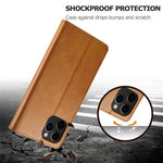 LC.IMEEKE Shockproof PU Leather Phone Shell with Stand Wallet Design for iPhone 13 Pro Max 6.7 inch
