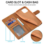 LC.IMEEKE Shockproof PU Leather Phone Shell with Stand Wallet Design for iPhone 13 Pro Max 6.7 inch