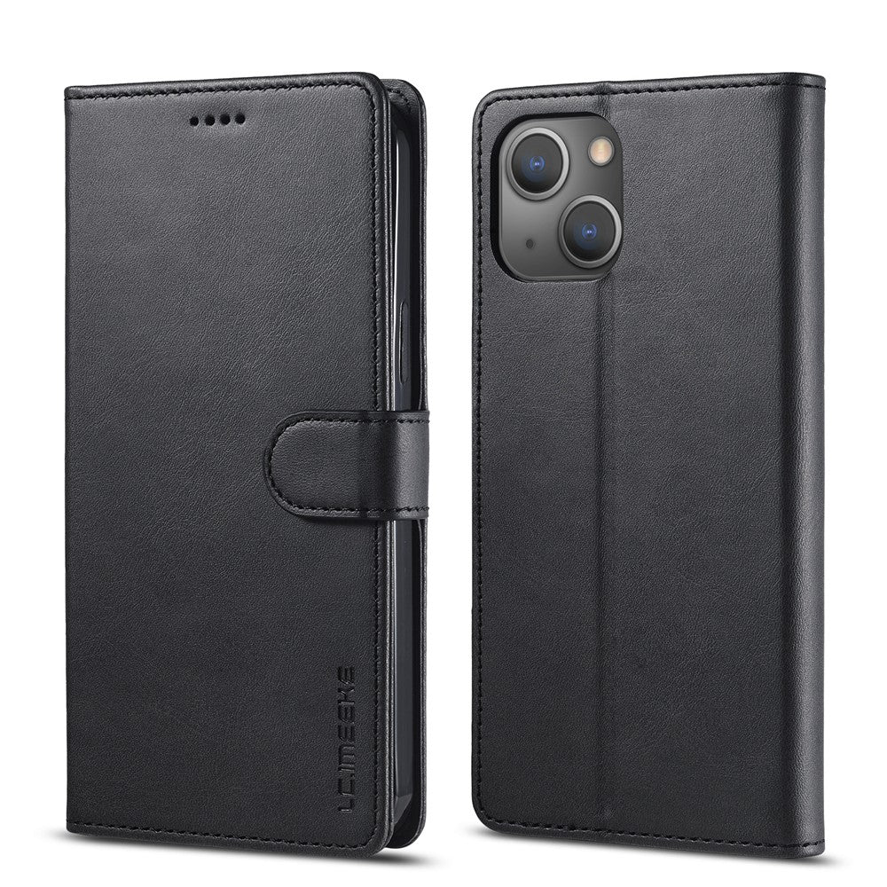 LC.IMEEKE Anti-drop Full Protection PU Leather Wallet Stand Phone Case Cover for iPhone 13 mini 5.4 inch