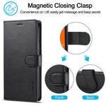LC.IMEEKE Anti-drop Full Protection PU Leather Wallet Stand Phone Case Cover for iPhone 13 mini 5.4 inch