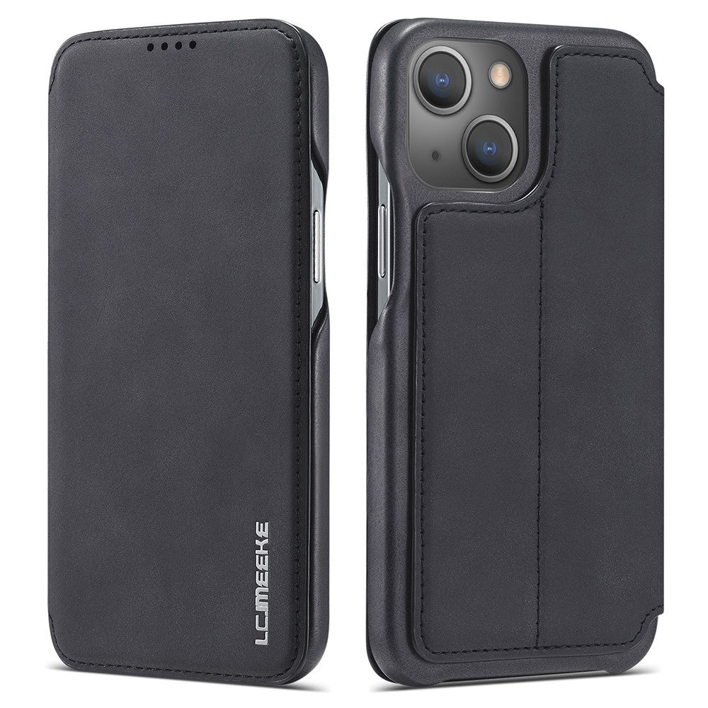 LC.IMEEKE Retro-stil PU-läderfodral med kortplats för iPhone 13 mini 5,4 tum